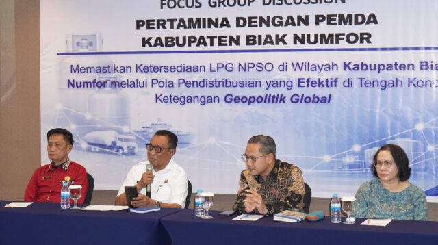 Pertamina Patra Niaga Regional Papua Maluku memperkuat sinergi lintas sektoral guna meningkatkan jaminan ketersediaan LPG bagi masyarakat Biak Numfor melalui Focus Group Discussion (FGD) bersama Pemerintah Kabupaten Biak Numfor dan DPRK Kabupaten Biak Numfor di Swiss-Belhotel Cendrawasih Biak, Rabu (6/5/2026). - IST